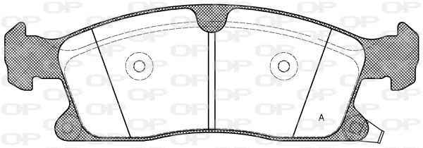 OPEN PARTS Комплект тормозных колодок, дисковый тормоз BPA1430.02